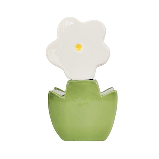 Alice Flower Double Vase – cute ceramic propagation vase with three openings for cuttings or blooms