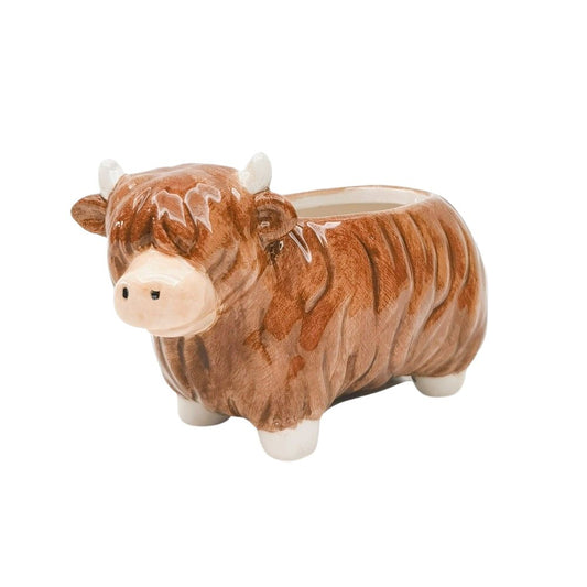 Highland cow planter – funny indoor plant pot for plant lovers and gardeners