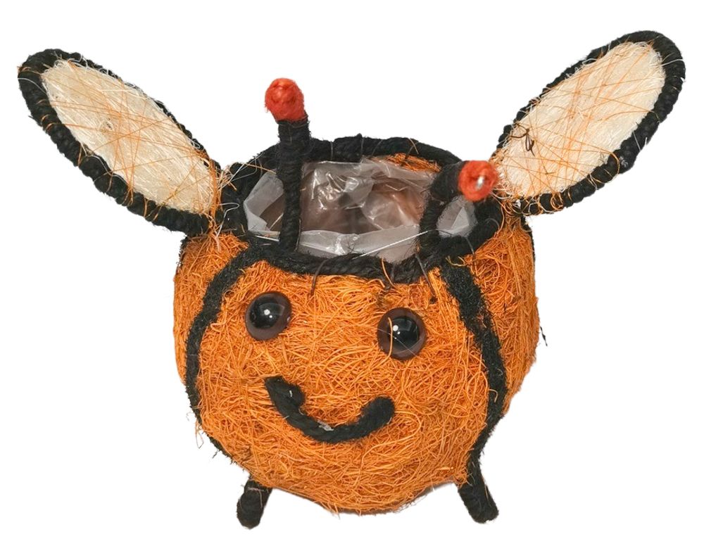 Bee-shaped toy with a white background