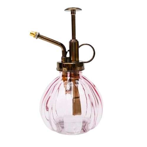 Coloured glass plant mister – vintage-style spray bottle for indoor plants and gifts for gardeners