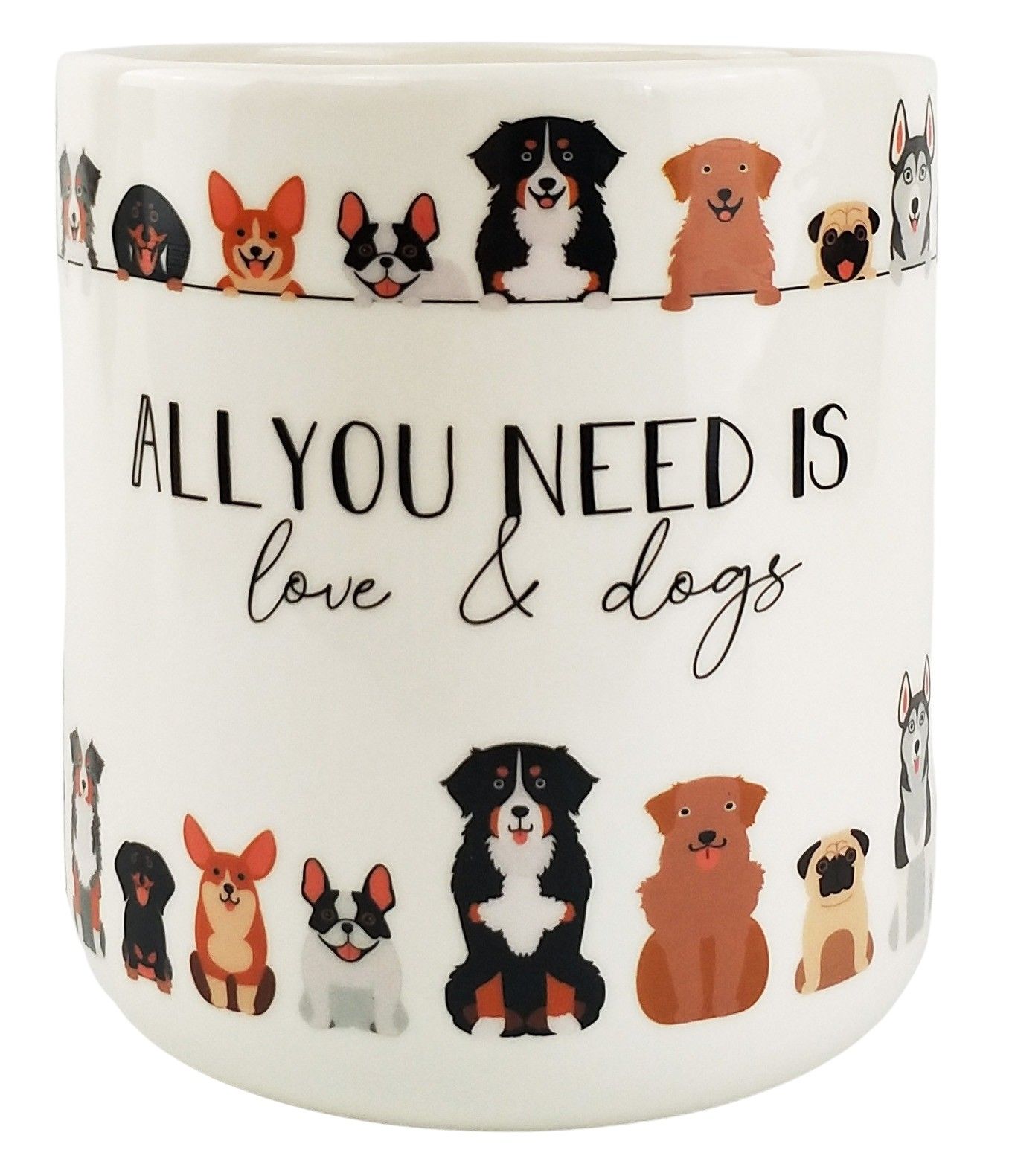 Quirky Dog Planter- All you need is love and dogs