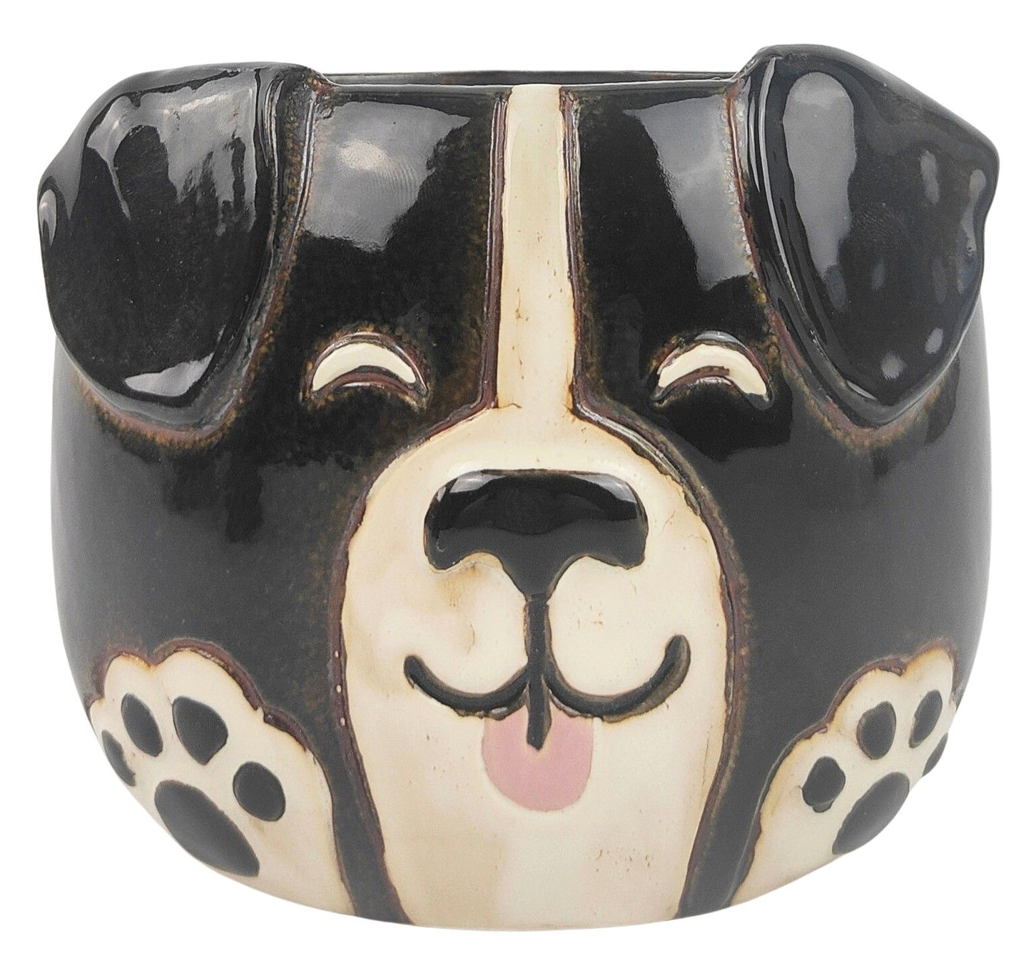 *NEW* Happy Puppy Planter Black and White