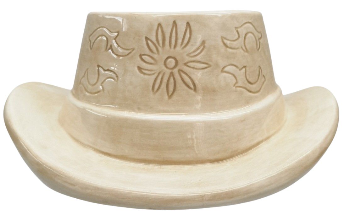 *NEW* Cowboy Hat Planter Tan