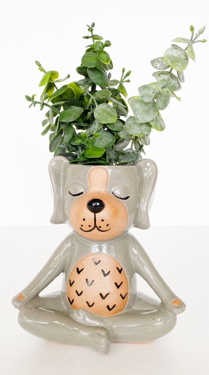 Yoga Puppy Planter