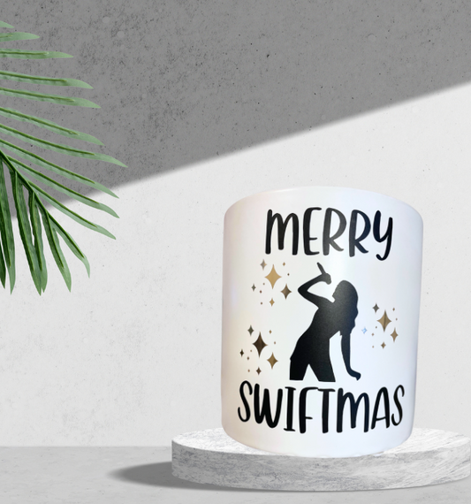 *NEW* Merry Swiftmas Planter-  Bejeweled