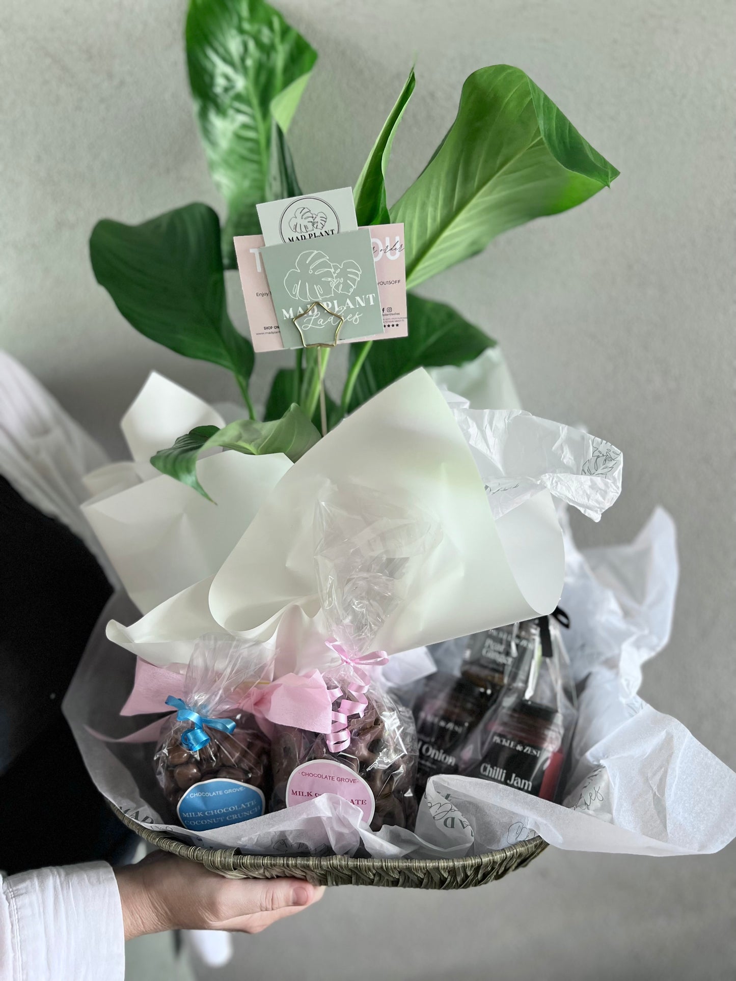 Peace Lily Slump Bowl Gift Hamper