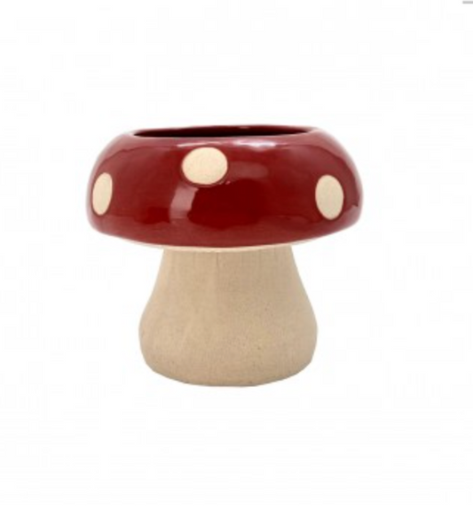 Large Red Mushroom Planter