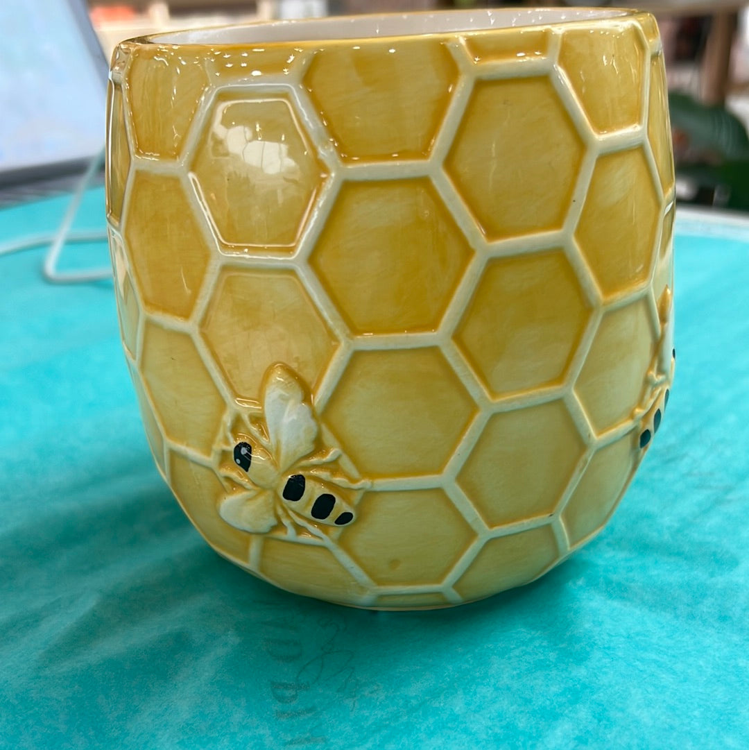 Bee Hive Planter Yellow Large