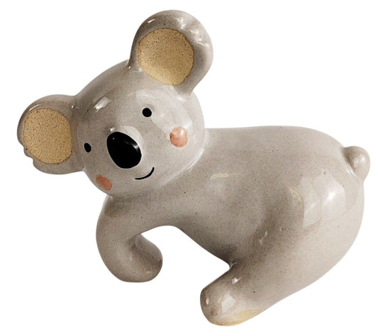 ceramic koala that hangs on the edge of your pot plant