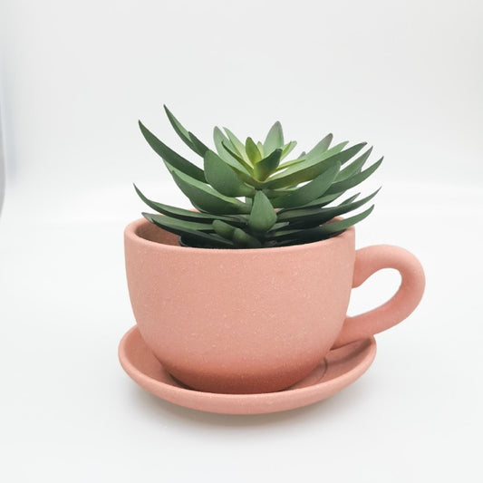 *NEW* Tea Cup Planter Terracotta