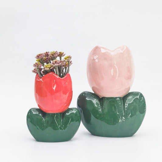 Pink Tulip Vase