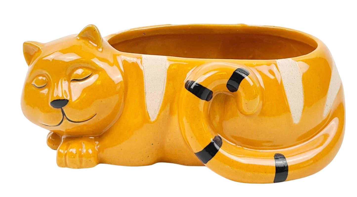 Sleeping Cat Planter