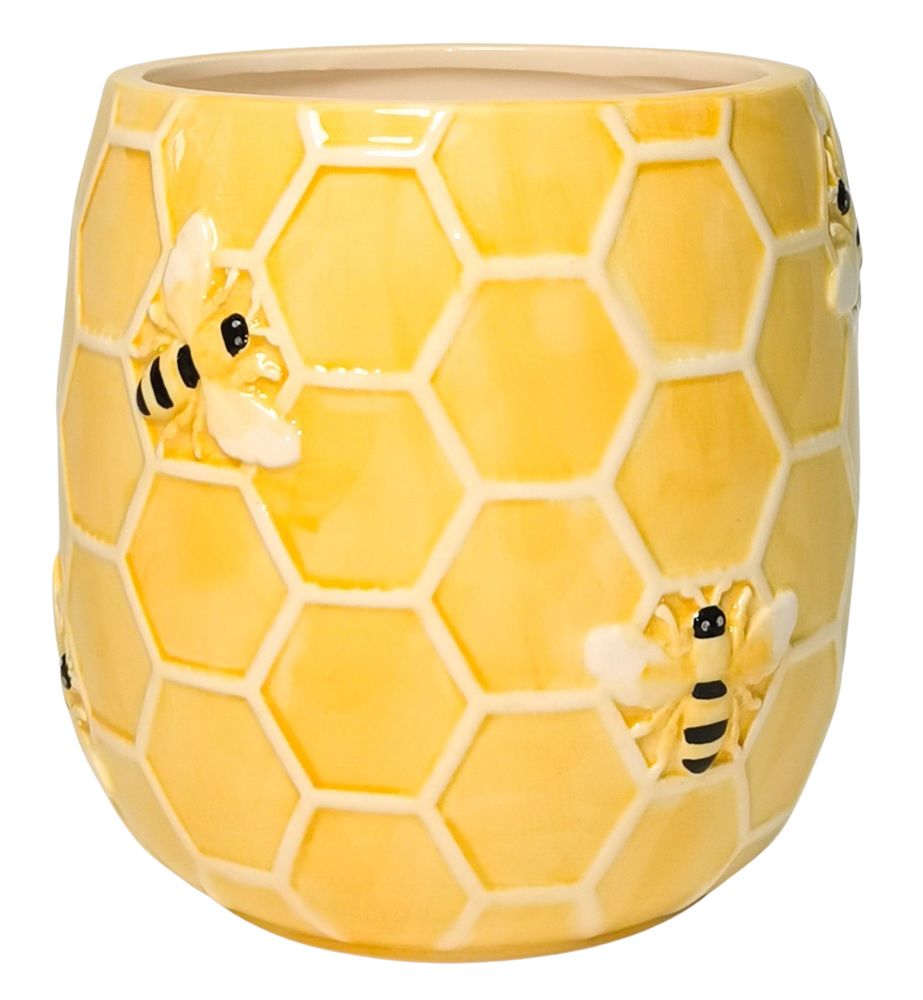 Bee Hive Planter Yellow Large