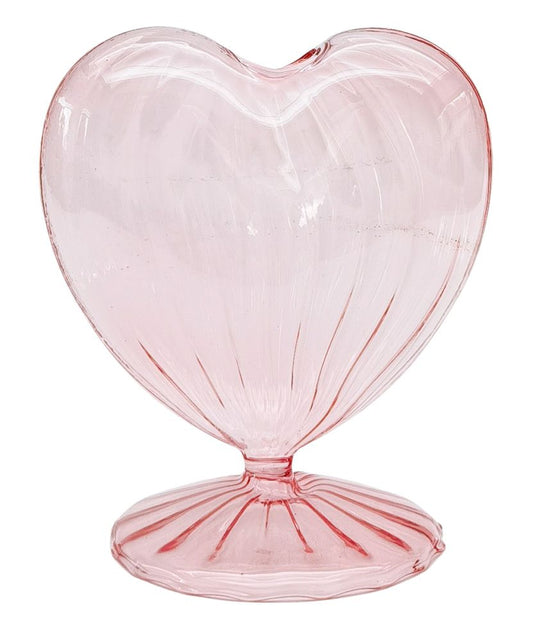 *NEW* Glass Heart Flower Cutting Vase