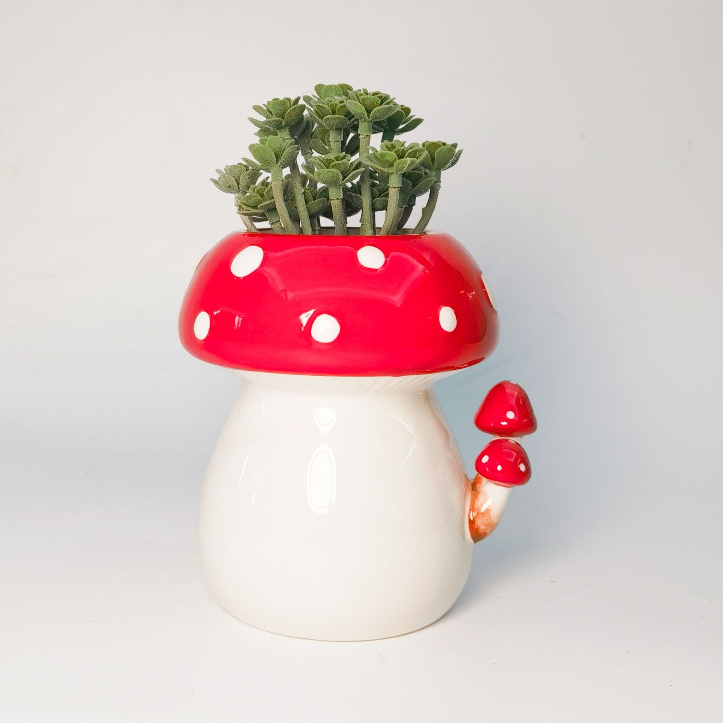 *NEW* Toadstool with toadstools Planter White