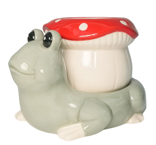 *NEW* Frog with toadstool Planter