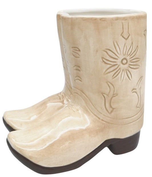 *NEW* Cowboy Boots Planter Tan