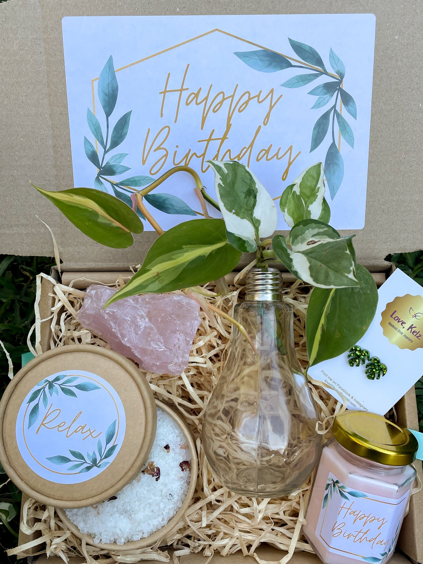 Happy Birthday Mad Plant Lady Gift Box, Handmade Gift Box, Birthday Gift Box for Best Friend, Congrats Gift, Bridesmaid Giftbox, Thank You, Happy Birthday