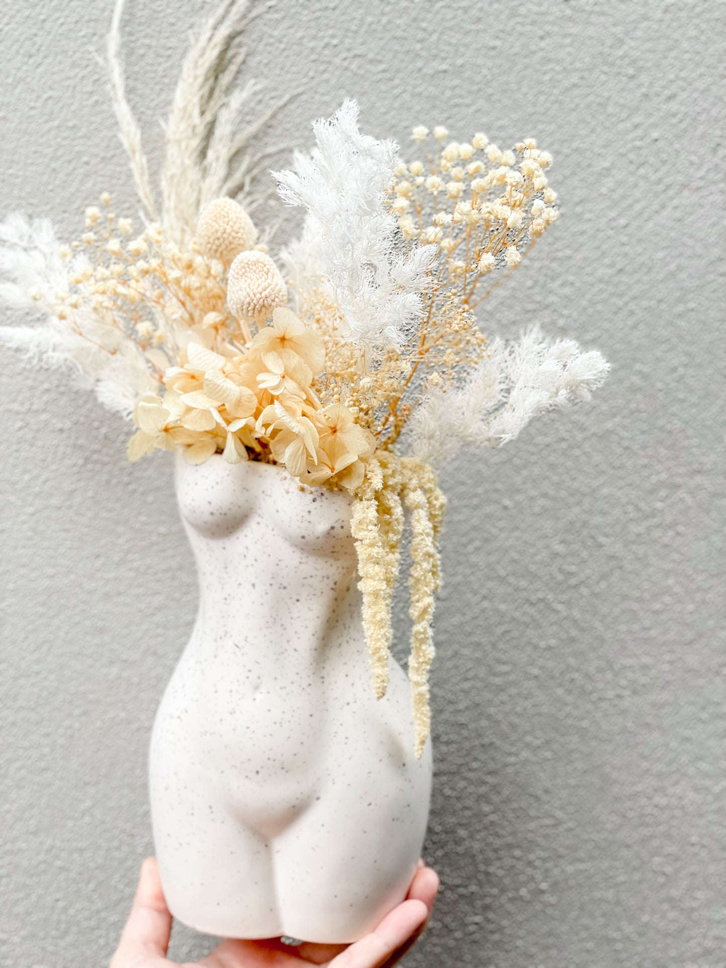 Body Vase Dried Flower Arrangement