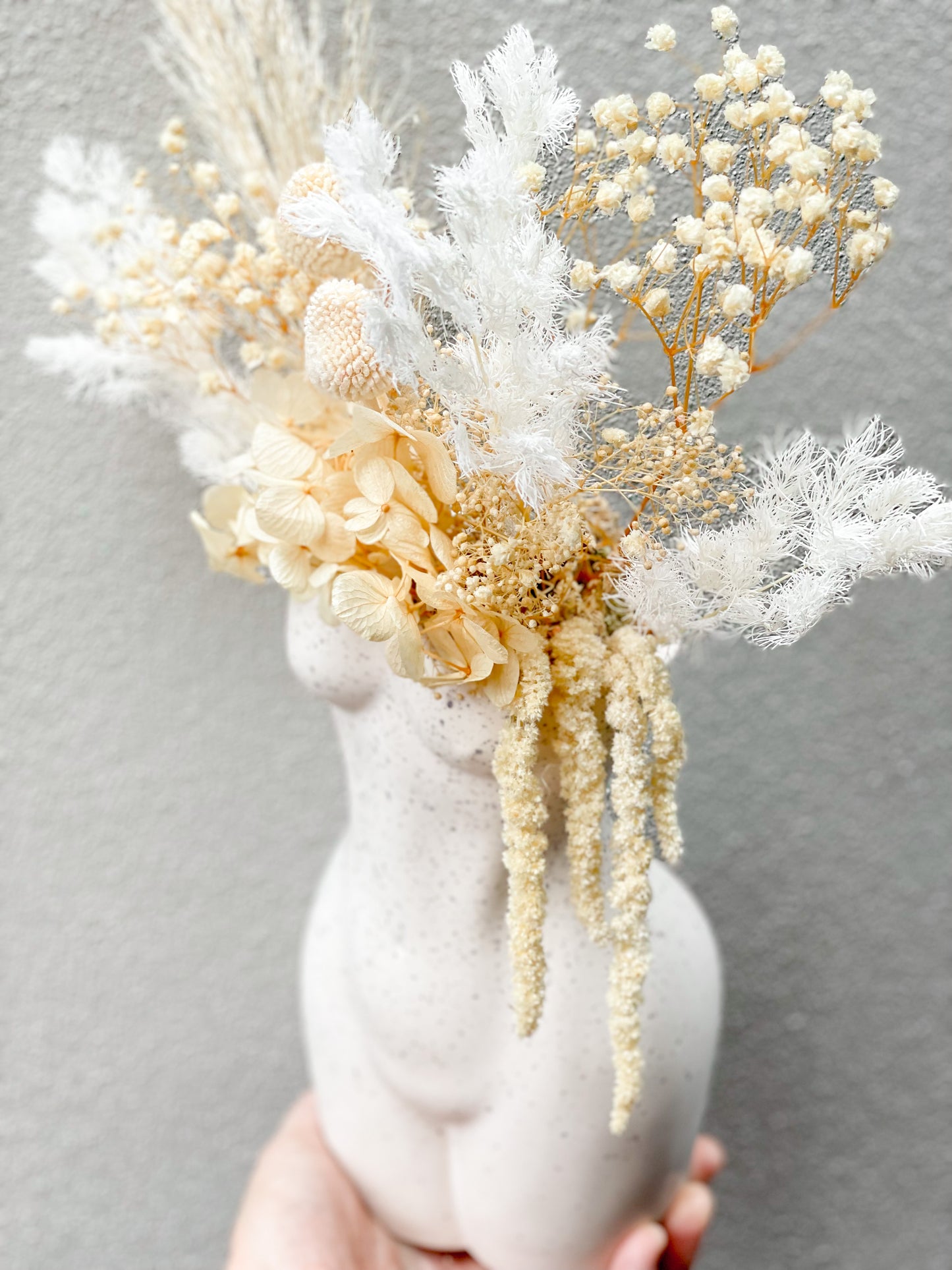 Body Vase Dried Flower Arrangement